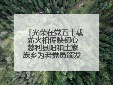 光荣在党五十载 薪火相传映初心 慈利县阳和土家族乡为老党员颁发“光荣在党50年”纪念章
