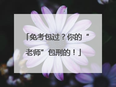 免考包过？你的“老师”包刑的！