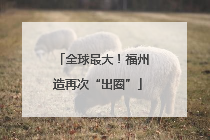 全球最大！福州造再次“出圈”