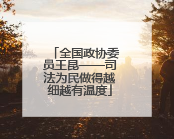 全国政协委员王昆——司法为民做得越细越有温度