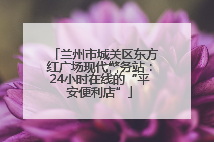 兰州市城关区东方红广场现代警务站：24小时在线的“平安便利店”