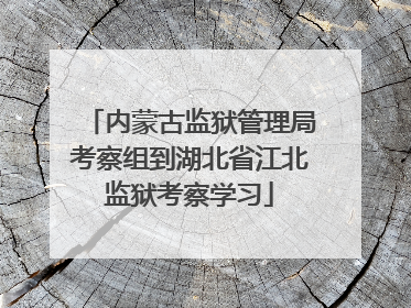 内蒙古监狱管理局考察组到湖北省江北监狱考察学习