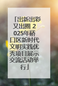 出新出彩又出圈 2025年硚口区新时代文明实践优秀项目展示交流活动举行