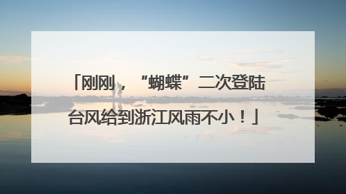 刚刚，“蝴蝶”二次登陆 台风给到浙江风雨不小！