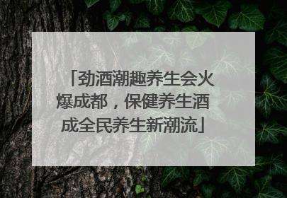 劲酒潮趣养生会火爆成都，保健养生酒成全民养生新潮流