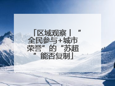 区域观察丨“全民参与+城市荣誉”的“苏超”能否复制