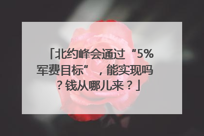 北约峰会通过“5%军费目标”，能实现吗？钱从哪儿来？