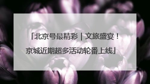 北京号最精彩｜文旅盛宴！京城近期超多活动轮番上线
