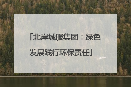 北岸城服集团：绿色发展践行环保责任