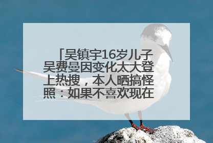 吴镇宇16岁儿子吴费曼因变化太大登上热搜，本人晒搞怪照：如果不喜欢现在的我可以离开