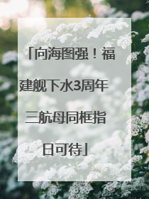 向海图强！福建舰下水3周年 三航母同框指日可待