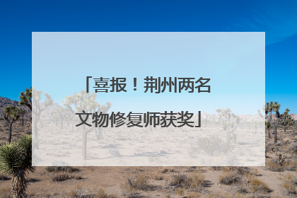 喜报！荆州两名文物修复师获奖