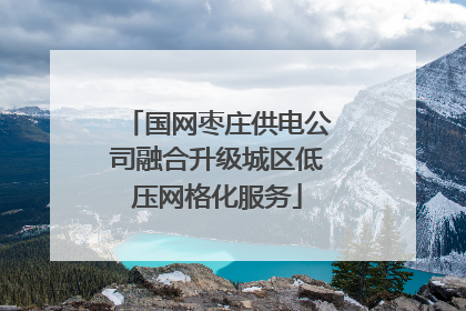 国网枣庄供电公司融合升级城区低压网格化服务