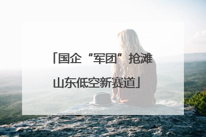 国企“军团”抢滩山东低空新赛道