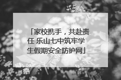 家校携手，共赴责任 乐山七中筑牢学生假期安全防护网