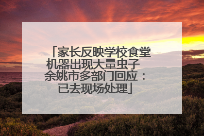 家长反映学校食堂机器出现大量虫子 余姚市多部门回应：已去现场处理