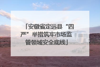 安徽省定远县“四严”举措筑牢市场监管领域安全底线