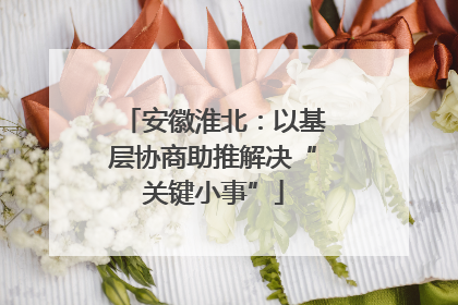 安徽淮北：以基层协商助推解决“关键小事”