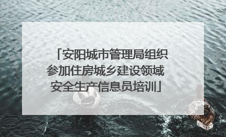 安阳城市管理局组织参加住房城乡建设领域安全生产信息员培训