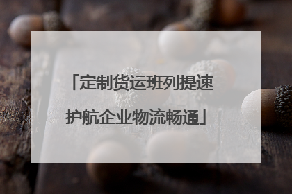 定制货运班列提速 护航企业物流畅通