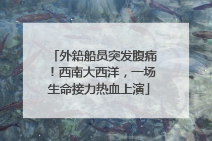 外籍船员突发腹痛！西南大西洋，一场生命接力热血上演