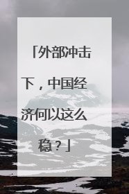 外部冲击下，中国经济何以这么稳？