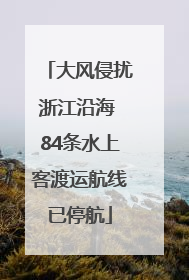 大风侵扰浙江沿海 84条水上客渡运航线已停航