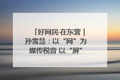 好网民·在东营｜孙雪慧：以“网”为媒传税音 以“屏”为介助发展