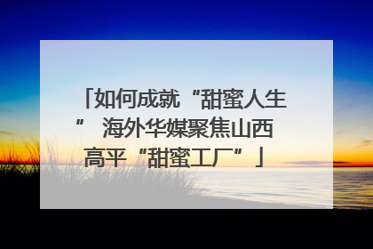 如何成就“甜蜜人生” 海外华媒聚焦山西高平“甜蜜工厂”