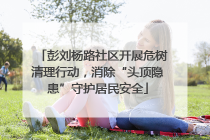 彭刘杨路社区开展危树清理行动，消除“头顶隐患”守护居民安全