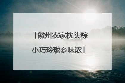 徽州农家枕头粽 小巧玲珑乡味浓
