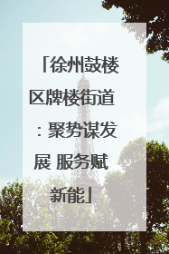 徐州鼓楼区牌楼街道：聚势谋发展 服务赋新能