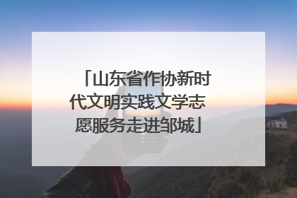 山东省作协新时代文明实践文学志愿服务走进邹城