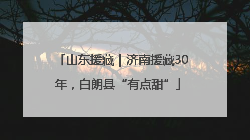 山东援藏｜济南援藏30年，白朗县“有点甜”