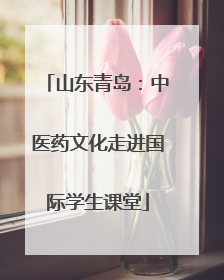 山东青岛：中医药文化走进国际学生课堂
