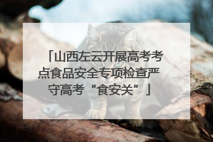 山西左云开展高考考点食品安全专项检查严守高考“食安关”