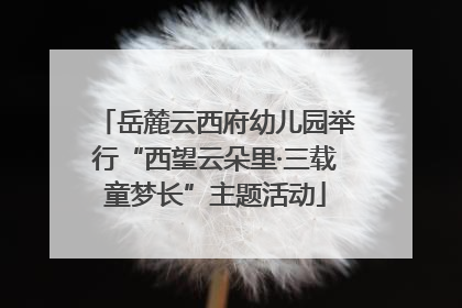 岳麓云西府幼儿园举行“西望云朵里·三载童梦长”主题活动
