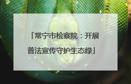 常宁市检察院：开展普法宣传守护生态绿
