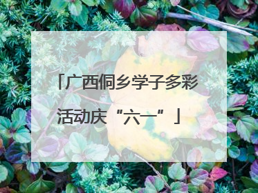 广西侗乡学子多彩活动庆“六一”