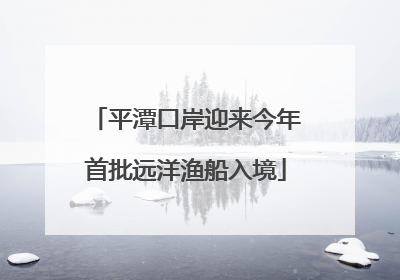 平潭口岸迎来今年首批远洋渔船入境