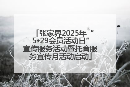 张家界2025年“5•29会员活动日”宣传服务活动暨托育服务宣传月活动启动