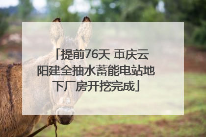 提前76天 重庆云阳建全抽水蓄能电站地下厂房开挖完成