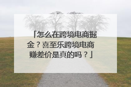 怎么在跨境电商掘金？喜至乐跨境电商赚差价是真的吗？