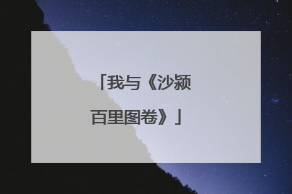 我与《沙颍百里图卷》