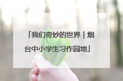 我们奇妙的世界｜烟台中小学生习作园地