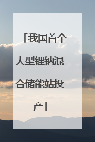 我国首个大型锂钠混合储能站投产