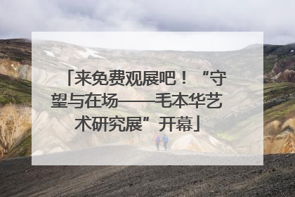 来免费观展吧！“守望与在场——毛本华艺术研究展”开幕