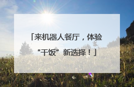 来机器人餐厅，体验“干饭”新选择！