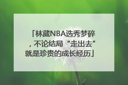 林葳NBA选秀梦碎，不论结局“走出去”就是珍贵的成长经历