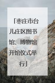 枣庄市台儿庄区图书馆、博物馆开馆仪式举行